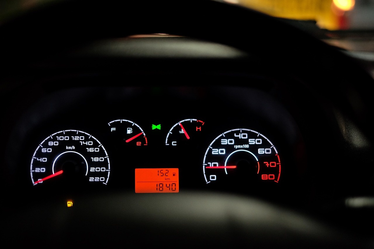 OBD computer scanning tool connected to vehicle